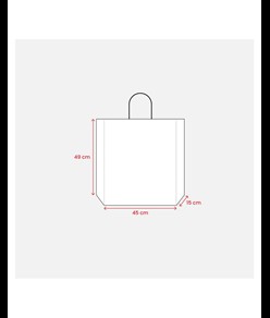 Shopper con soffietto in carta laminata opaca 157 g/m2 con rinforzo alla base Handle