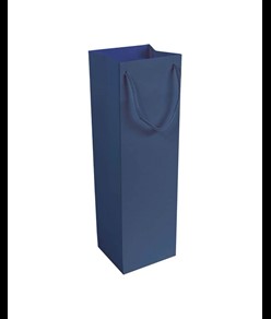 Shopper con soffietto porta bottiglia in carta laminata opaca 157 g/m2 con rinforzo Handle