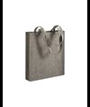 Shopper con soffietto in cotone riciclato 150 g/m2 effetto melange, manici lunghi Handle