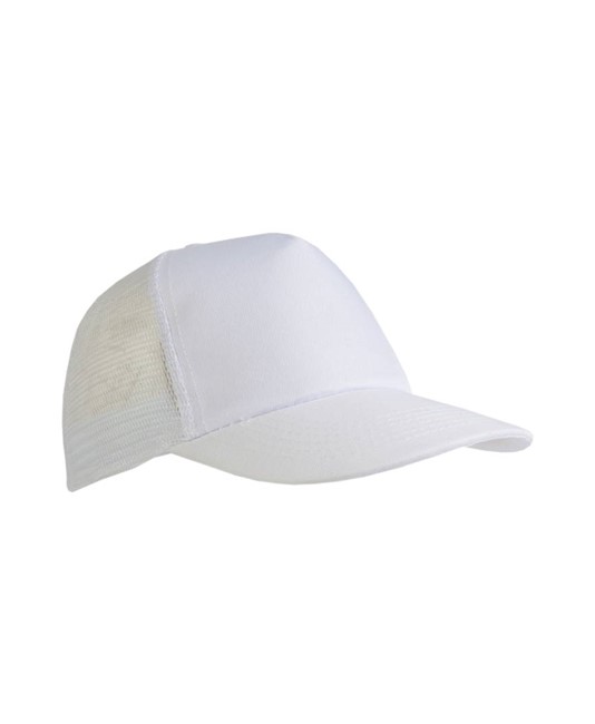 Cappellino in poliestere, 5 pannelli con calotta a rete Cappellino in poliestere, 5 pannelli con calotta a rete