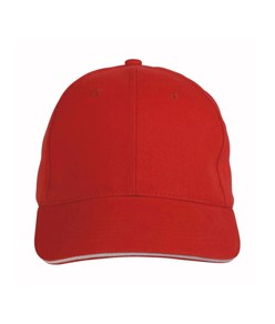 Cappellino in cotone pesante, 6 pannelli con visiera "sandwich" Cappellino in cotone pesante, 6 pannelli con visiera "sandwich"