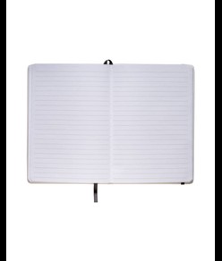 Quaderno in copertina in PU con elastico colorato(80 pag.), segnalibro in raso