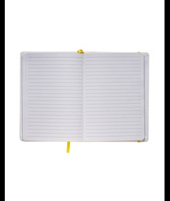 Quaderno in copertina in PU con elastico colorato(80 pag.), segnalibro in raso