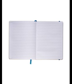 Quaderno in copertina in PU con elastico colorato(80 pag.), segnalibro in raso