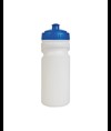 Borraccia in plastica BPA free (500ml) bianca con tappo colorato