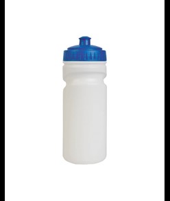 Borraccia in plastica BPA free (500ml) bianca con tappo colorato