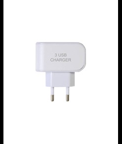 Caricatore multi-porta USB da parete ,in plastica con tre ingressi