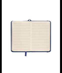 Quaderno in PU con elastico colorato, fogli a righe (80 pag.), segnalibro in raso