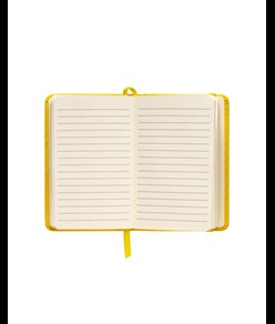 Quaderno in PU con elastico colorato, fogli a righe (80 pag.), segnalibro in raso