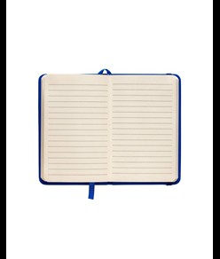 Quaderno in PU con elastico colorato, fogli a righe (80 pag.), segnalibro in raso