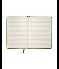 Quaderno in PU con elastico colorato, fogli a righe (80 pag.) colore avorio, segnalibro in