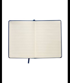 Quaderno in PU con elastico colorato, fogli a righe (80 pag.) colore avorio, segnalibro in