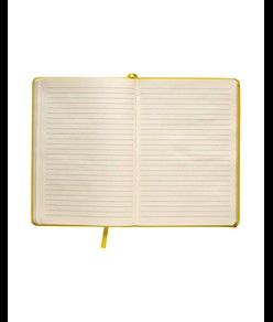 Quaderno in PU con elastico colorato, fogli a righe (80 pag.) colore avorio, segnalibro in