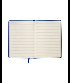 Quaderno in PU con elastico colorato, fogli a righe (80 pag.) colore avorio, segnalibro in