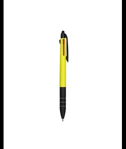 Penna a scatto in plastica con 3 refill dei colori blu, nero e rosso