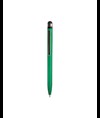 Penna twist in plastica con fusto colorato metallizzato con gommino per touch screen