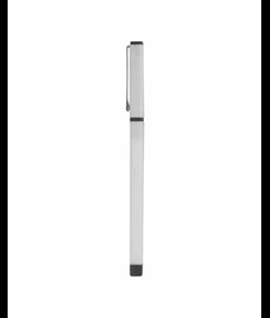 Penna in plastica piatta gommata con clip piatta in metallo e cappuccio