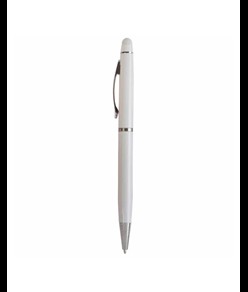 Penna twist in metallo colorata, con gommino per touch screen in tinta