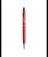 Penna twist in metallo colorata, con gommino per touch screen in tinta