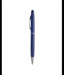 Penna twist in metallo colorata, con gommino per touch screen in tinta