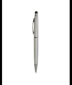 Penna twist in metallo colorata, con gommino per touch screen in tinta