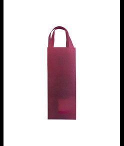 Shopper porta bottiglia in TNT 100 g/m2  termosaldato, manici corti Handle