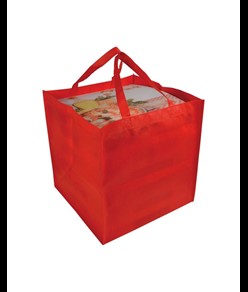 Shopper in formato cartone da pizza in TNT 80 g/m2 Handle