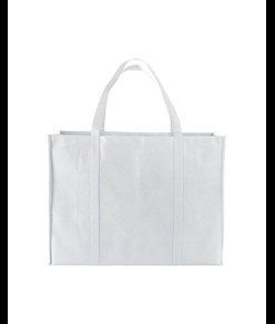 Shopper maxi con soffietto in TNT 100 g/m2 cucito, manici lunghi Handle