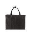 Shopper maxi con soffietto in TNT 100 g/m2 cucito, manici lunghi Handle