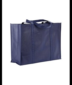 Shopper maxi con soffietto in TNT 100 g/m2 cucito, manici lunghi Handle