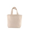 Shopper con soffietto alla base in cotone 120 g/m2, manici corti Handle