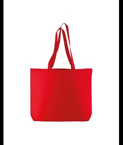 Shopper con soffietto alla base in cotone 135 g/m2, manici lunghi Handle