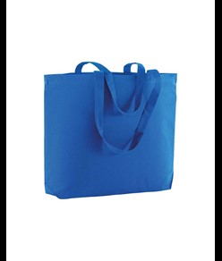 Shopper con soffietto alla base in cotone 135 g/m2, manici lunghi Handle