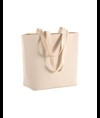 Shopper con soffietto alla base in cotone 135 g/m2, manici lunghi Handle