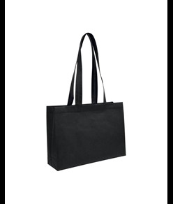 Shopper con soffietto alla base in TNT 70 g/m2 termosaldato, manici lunghi Handle