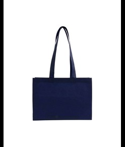 Shopper con soffietto alla base in TNT 70 g/m2 termosaldato, manici lunghi Handle