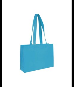 Shopper con soffietto alla base in TNT 70 g/m2 termosaldato, manici lunghi Handle