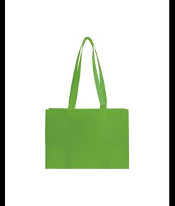 Shopper con soffietto alla base in TNT 70 g/m2 termosaldato, manici lunghi Handle