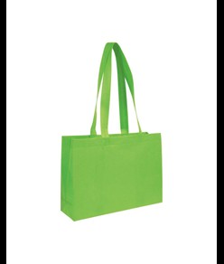 Shopper con soffietto alla base in TNT 70 g/m2 termosaldato, manici lunghi Handle