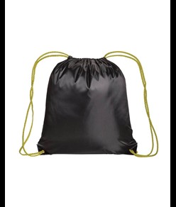 Zainetto nero in Polyester 210 T, manici colorati e angoli rinforzati neri Handle