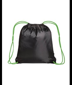 Zainetto nero in Polyester 210 T, manici colorati e angoli rinforzati neri Handle