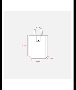 Shopper ripiegabile con soffietto in TNT 80 g/m2, manici corti Handle