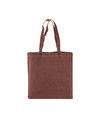 Shopper con soffietto in cotone stonewashed 220 g/m2, manici lunghi Handle