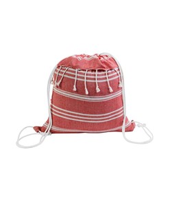 Zainetto fouta in cotone 180 g/m2 con chiusura a strappo Handle Zainetto fouta in cotone 180 g/m2 con chiusura a strappo Handle