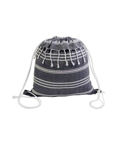 Zainetto fouta in cotone 180 g/m2 con chiusura a strappo Handle Zainetto fouta in cotone 180 g/m2 con chiusura a strappo Handle