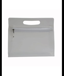 Beauty in PVC trasparente con chiusura a zip e maniglia