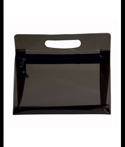 Beauty in PVC trasparente con chiusura a zip e maniglia