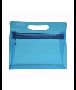 Beauty in PVC trasparente con chiusura a zip e maniglia