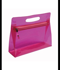 Beauty in PVC trasparente con chiusura a zip e maniglia