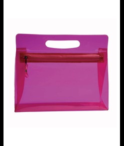 Beauty in PVC trasparente con chiusura a zip e maniglia